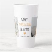 Modern Collage Foto Happy Thanksgiving Oma Milchtasse (Vorderseite)