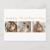 Modern Collage Foto & Happy Thanksgiving Postkarte (Vorderseite)