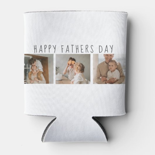 Modern Collage Foto & Happy Vathers Day Bestes Ges Dosenkühler (Vorderseite)