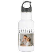 Modern Collage Foto & Happy Vathers Day Bestes Ges Edelstahlflasche (Vorderseite)