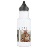 Modern Collage Foto & Happy Vathers Day Bestes Ges Edelstahlflasche (Rechts)