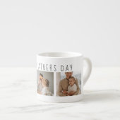 Modern Collage Foto & Happy Vathers Day Bestes Ges Espressotasse (Vorderseite Rechts)