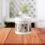 Modern Collage Foto & Happy Vathers Day Bestes Ges Espressotasse<br><div class="desc">Ein modernes Collage Foto kann ein perfektes Geschenk für den Vatertag machen. Diese einzigartige und kreative Geschenkidee beinhaltet, verschiedene Fotos von Ihnen und Ihrem Vater zu kombinieren und visuell ansprechend zu gestalten. Es ist eine ausgezeichnete Art, das Leben deines Vaters zu feiern und die besondere Bindung, die du mit ihm...</div>