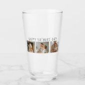 Modern Collage Foto & Happy Vathers Day Bestes Ges Glas (Vorderseite)