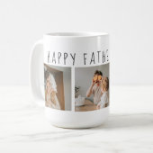Modern Collage Foto & Happy Vathers Day Bestes Ges Kaffeetasse (Vorderseite Links)