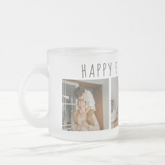 Modern Collage Foto & Happy Vathers Day Bestes Ges Mattglastasse (Links)