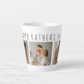 Modern Collage Foto & Happy Vathers Day Bestes Ges Milchtasse (Vorderseite)