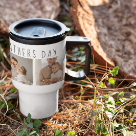 Modern Collage Foto & Happy Vathers Day Bestes Ges Reisebecher