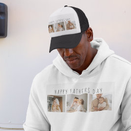 Modern Collage Foto & Happy Vathers Day Bestes Ges Truckerkappe