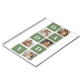 Modern Collage Foto & Happy Vathers Day Geschenk Notizblock (Linke Seite)