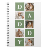 Modern Collage Foto & Happy Vathers Day Geschenk Notizblock (Vorderseite)