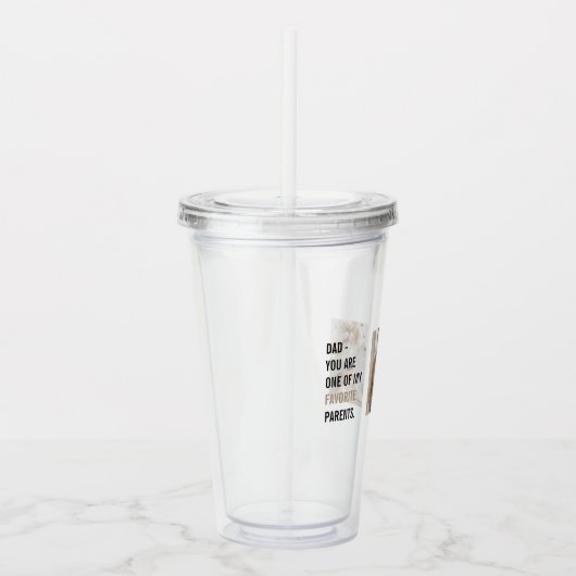 Modern Collage Foto & Happy Vathers Day Gift Acryltrinkbecher (Rechts)