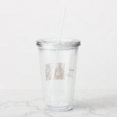 Modern Collage Foto Happy Vathers Day Gift Acryltrinkbecher (Rückseite)