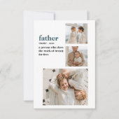 Modern Collage Foto Happy Vathers Day Gift Dankeskarte (Vorderseite)