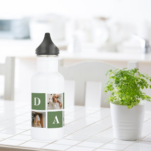 Modern Collage Foto & Happy Vathers Day Gift Edelstahlflasche