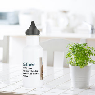 Modern Collage Foto Happy Vathers Day Gift Edelstahlflasche