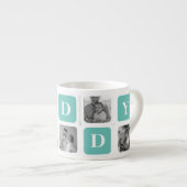 Modern Collage Foto Happy Vathers Day Gift Espressotasse (Vorderseite Rechts)