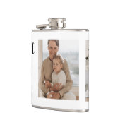 Modern Collage Foto Happy Vathers Day Gift Flachmann (Links)