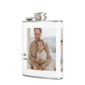 Modern Collage Foto Happy Vathers Day Gift Flachmann (Links)