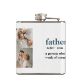 Modern Collage Foto Happy Vathers Day Gift Flachmann (Rückseite)