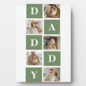 Modern Collage Foto & Happy Vathers Day Gift Fotoplatte (Vorderseite)