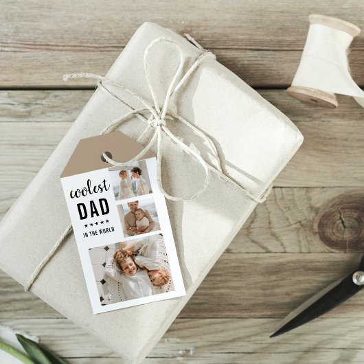 Modern Collage Foto Happy Vathers Day Gift Geschenkanhänger