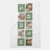 Modern Collage Foto & Happy Vathers Day Gift Geschirrtuch (Vertikal)