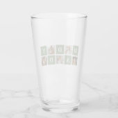 Modern Collage Foto & Happy Vathers Day Gift Glas (Rückseite)