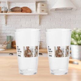 Modern Collage Foto & Happy Vathers Day Gift Glas