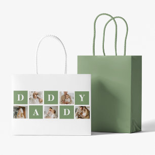 Modern Collage Foto & Happy Vathers Day Gift Große Geschenktüte