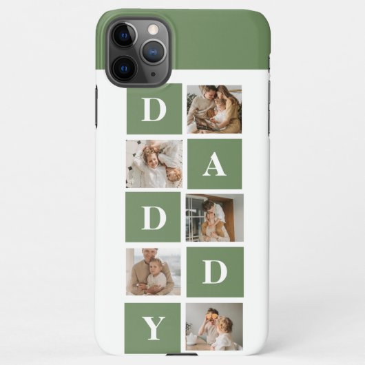 Modern Collage Foto & Happy Vathers Day Gift iPhone Hülle (Rückseite)