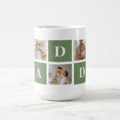 Modern Collage Foto & Happy Vathers Day Gift Kaffeetasse (Mittel)