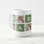 Modern Collage Foto & Happy Vathers Day Gift Kaffeetasse (Vorderseite Links)