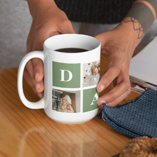 Modern Collage Foto & Happy Vathers Day Gift Kaffeetasse