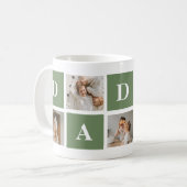 Modern Collage Foto & Happy Vathers Day Gift Kaffeetasse (Vorderseite Links)
