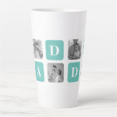 Modern Collage Foto Happy Vathers Day Gift Milchtasse (Vorderseite)