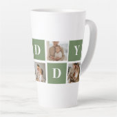 Modern Collage Foto & Happy Vathers Day Gift Milchtasse (Rechte Ecke)