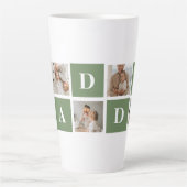 Modern Collage Foto & Happy Vathers Day Gift Milchtasse (Vorderseite)