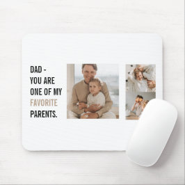 Modern Collage Foto & Happy Vathers Day Gift Mousepad