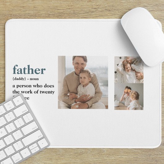 Modern Collage Foto Happy Vathers Day Gift Mousepad
