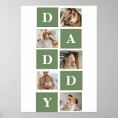 Modern Collage Foto & Happy Vathers Day Gift Poster (Vorne)
