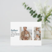 Modern Collage Foto Happy Vathers Day Gift Postkarte (Stehend Vorderseite)