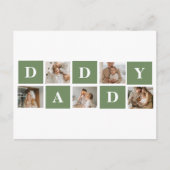 Modern Collage Foto & Happy Vathers Day Gift Postkarte (Vorderseite)