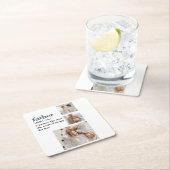 Modern Collage Foto Happy Vathers Day Gift Rechteckiger Pappuntersetzer (Vor Ort)