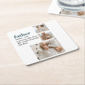 Modern Collage Foto Happy Vathers Day Gift Rechteckiger Pappuntersetzer (angewinkelt)