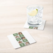 Modern Collage Foto & Happy Vathers Day Gift Rechteckiger Pappuntersetzer (Vor Ort)