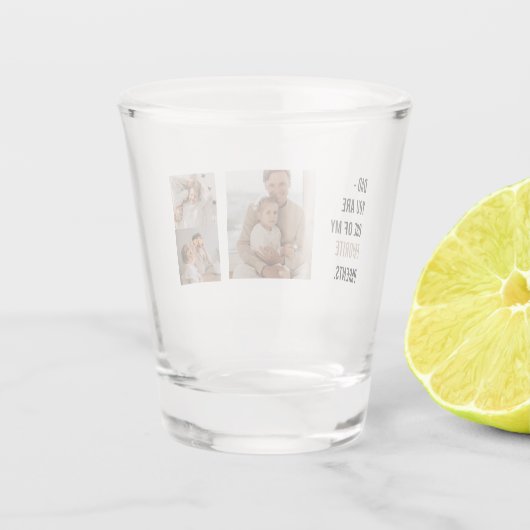 Modern Collage Foto & Happy Vathers Day Gift Schnapsglas (Rückseite)