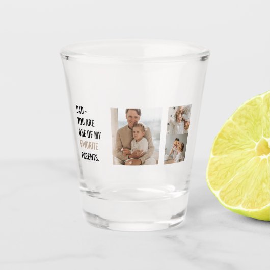 Modern Collage Foto & Happy Vathers Day Gift Schnapsglas (Vorderseite)
