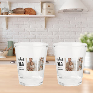 Modern Collage Foto Happy Vathers Day Gift Schnapsglas