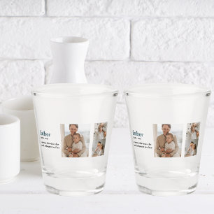 Modern Collage Foto Happy Vathers Day Gift Schnapsglas